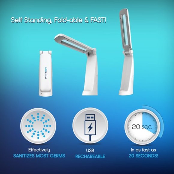 NEW/SEALED PhoneSpa Phone & Accessory Sanitizer Wand USB Rechargeable - Picture 8 of 9